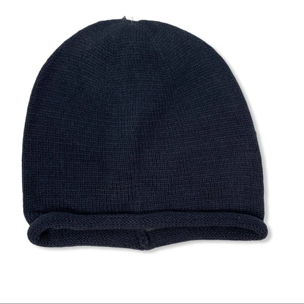 14th & Union‎ navy blue roll hem beanie new